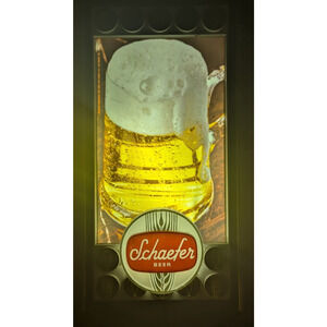 Schaefer Beer Light-Up Sign Wall Hanging Illuminated Transparency Display